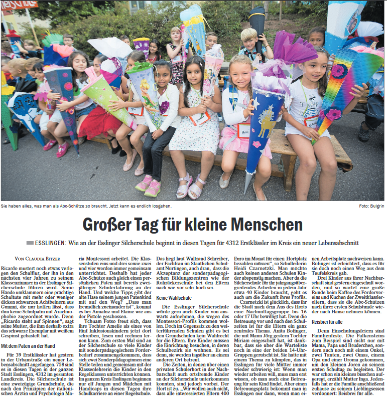 Bericht der Esslinger Zeitung